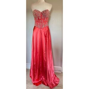 Jovani Strapless Sequin Gown